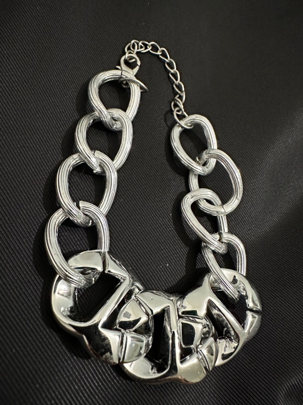Silver Link Statement bracelet- Women Jewelry